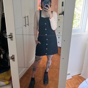 Pinafore denim dress